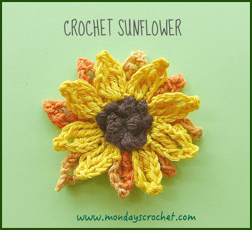 Crochet sunflower
